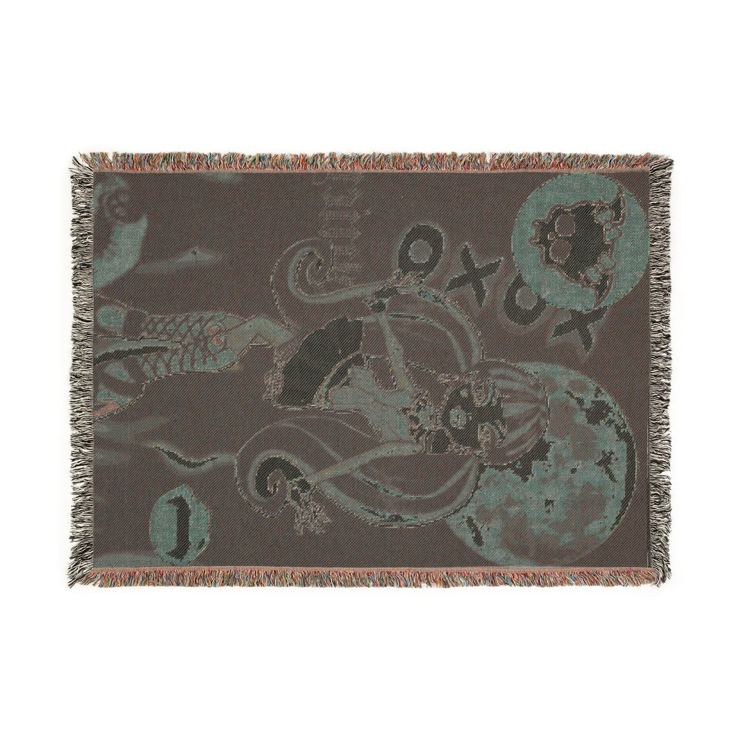 Gothic Kawaii Woven Blanket — XOXO Anime Girl Throw